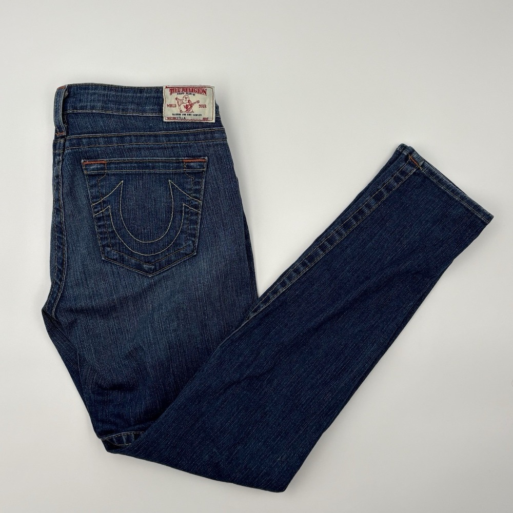 Y2K True Religion Stella Jeans Women's 32 Blue Denim Made in USA Vintage